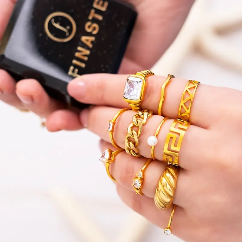 Finaste Angel ring goudkleurig Clearance