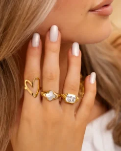 Finaste Angel ring goudkleurig Clearance