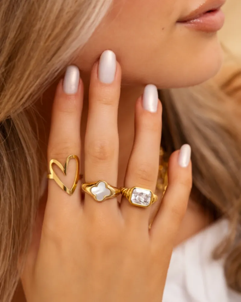 Finaste Angel ring goudkleurig Clearance