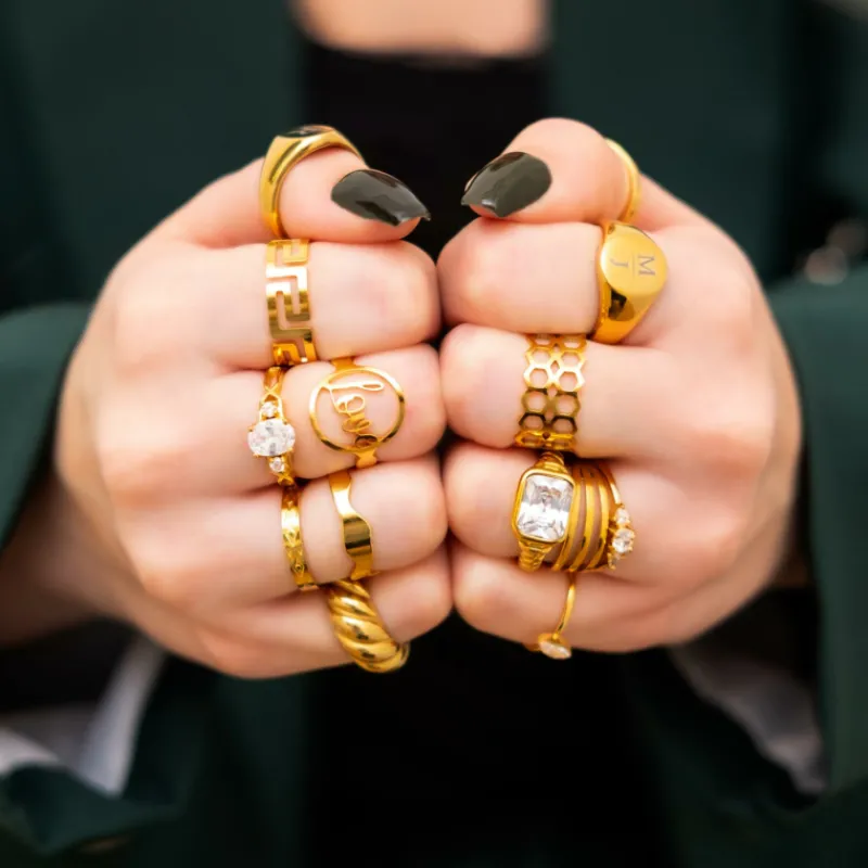 Finaste Angel ring goudkleurig Clearance