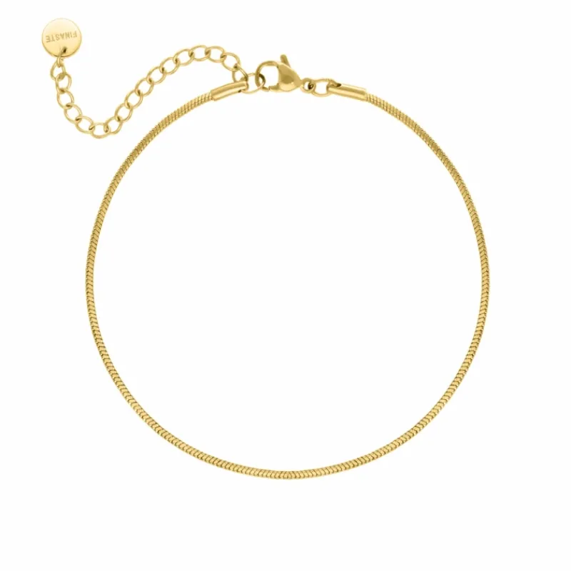Finaste Anklet Minimalistisch Goldplated Discount
