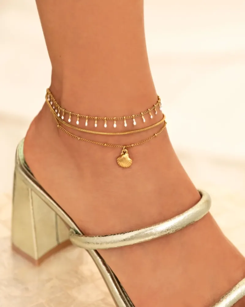 Finaste Anklet Minimalistisch Goldplated Discount