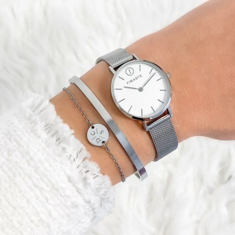Finaste Armband 3 initialen met mini muntje Online