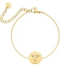 Finaste Armband 3 initials exclusive goudkleurig Online