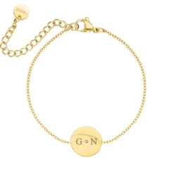 Finaste Armband 2 initials exclusive goudkleurig Sale