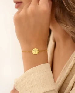 Finaste Armband 3 initials exclusive goudkleurig Online