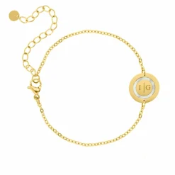 Finaste Armband 2 initials luxury kleur goud New