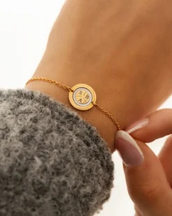 Finaste Armband 3 initials luxury kleur goud Clearance