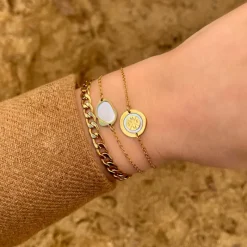 Finaste Armband 4 initials luxury kleur goud Fashion