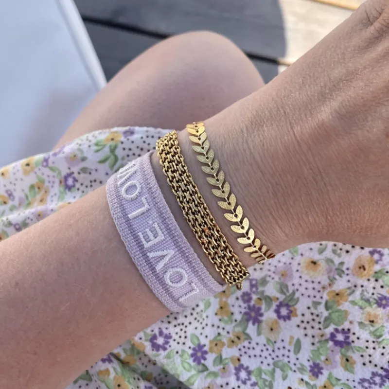 Finaste Armband blaadjes goud kleurig Discount