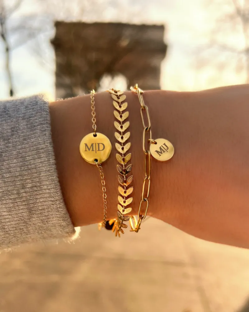 Finaste Armband blaadjes goud kleurig Discount