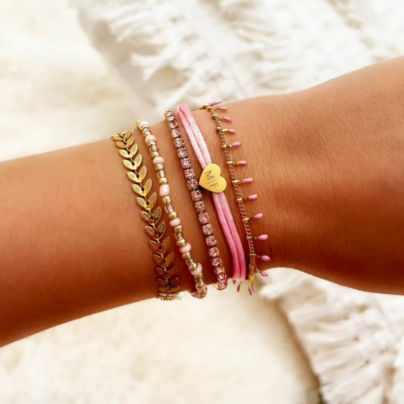Finaste Armband blaadjes goud kleurig Discount
