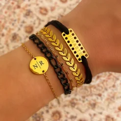 Finaste Armband blaadjes goud kleurig Discount