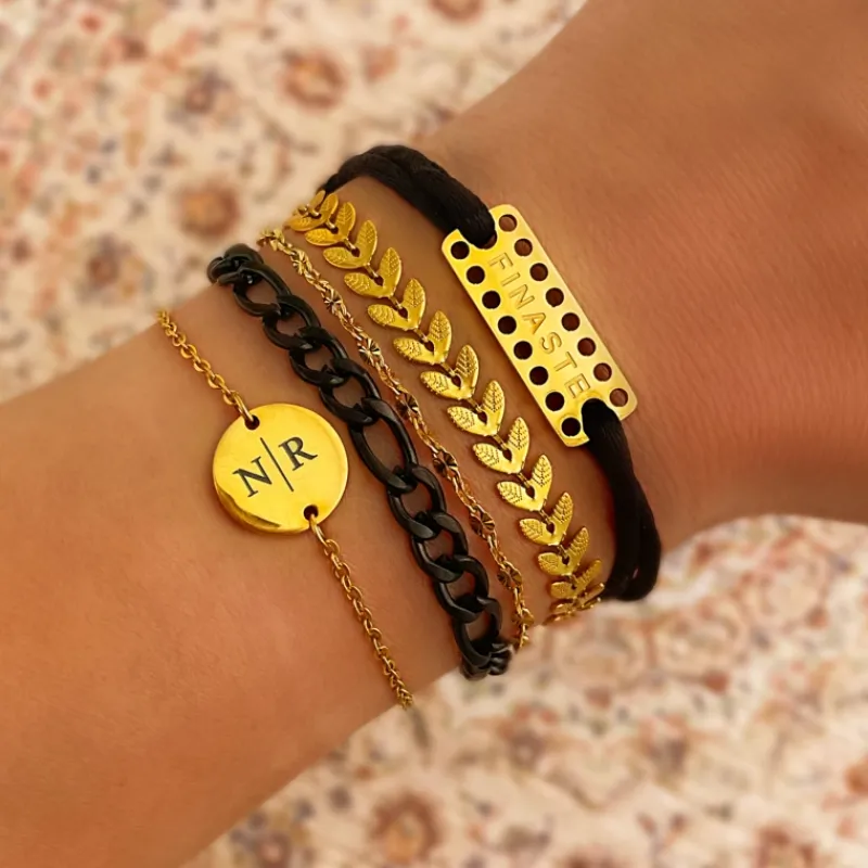 Finaste Armband blaadjes goud kleurig Discount