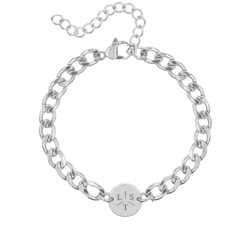 Finaste Armband Chunky 3 initials Fashion
