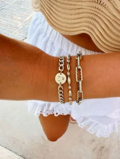 Finaste Armband Chunky 3 initials Fashion