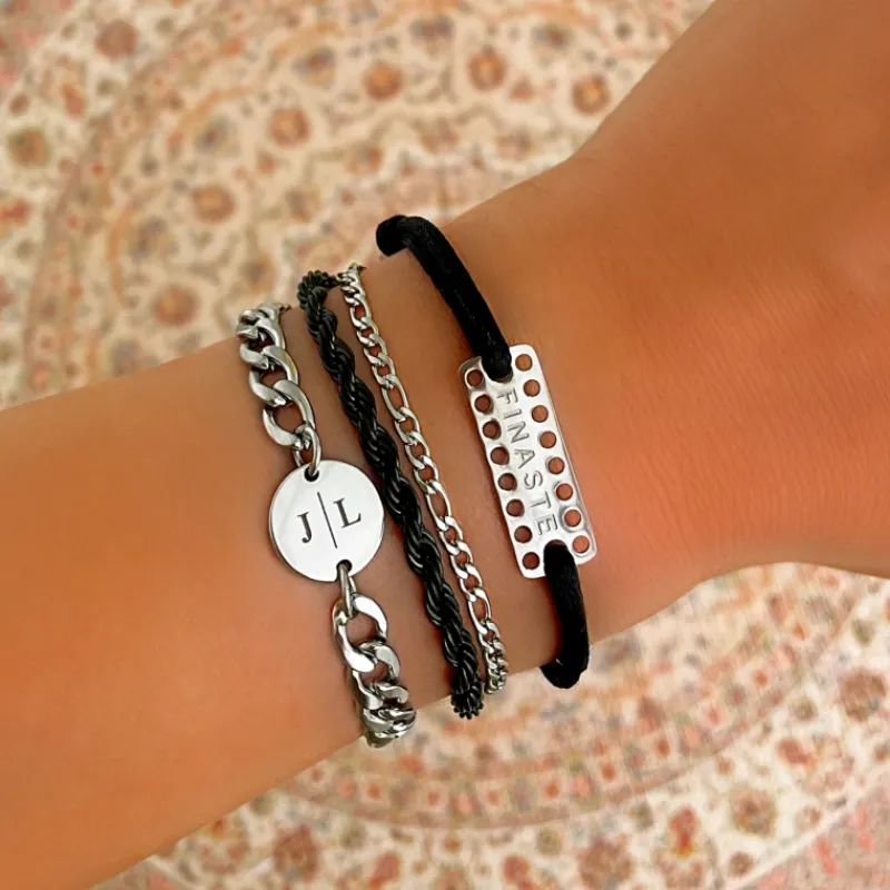 Finaste Armband Chunky 2 initials Online