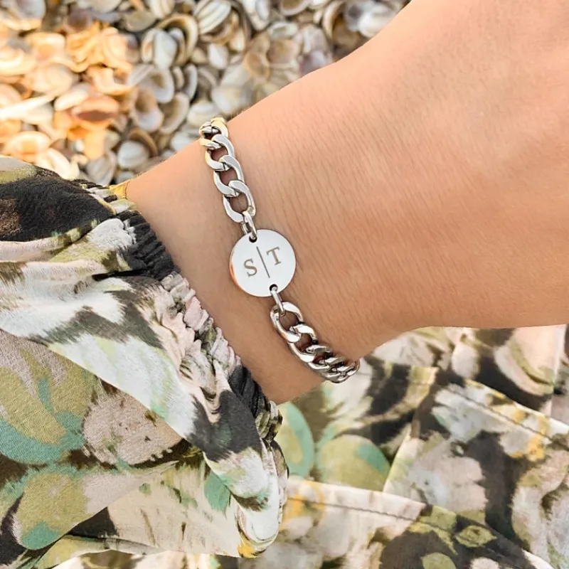 Finaste Armband Chunky 2 initials Online