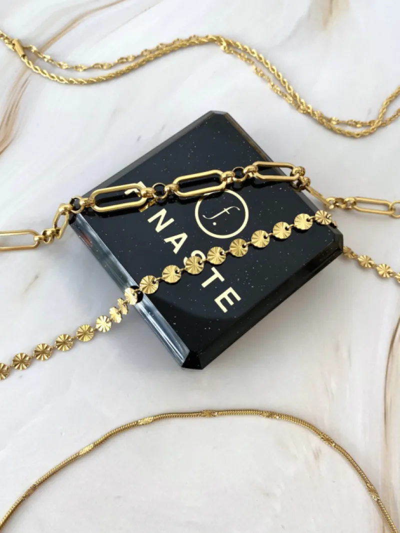 Finaste Armband double chain gold plated New