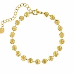 Finaste Armband flower chain gold plated Online