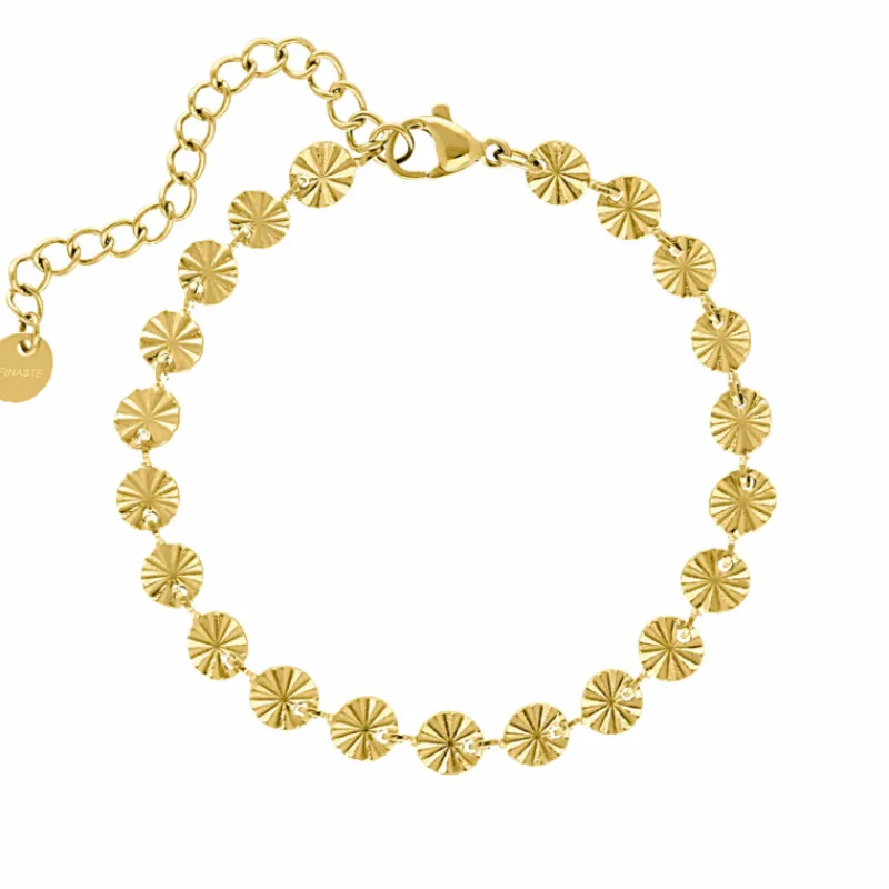 Finaste Armband flower chain gold plated Online