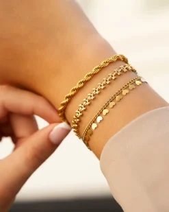 Finaste Armband little hearts goudkleurig Sale