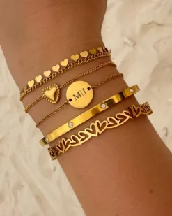 Finaste Armband little hearts goudkleurig Sale