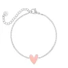 Finaste Armband love heart pink Discount