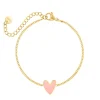 Finaste Armband love heart pink goudkleurig Best