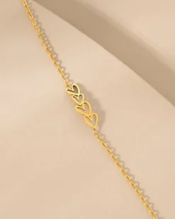 Finaste Armband love hearts goldplated Discount