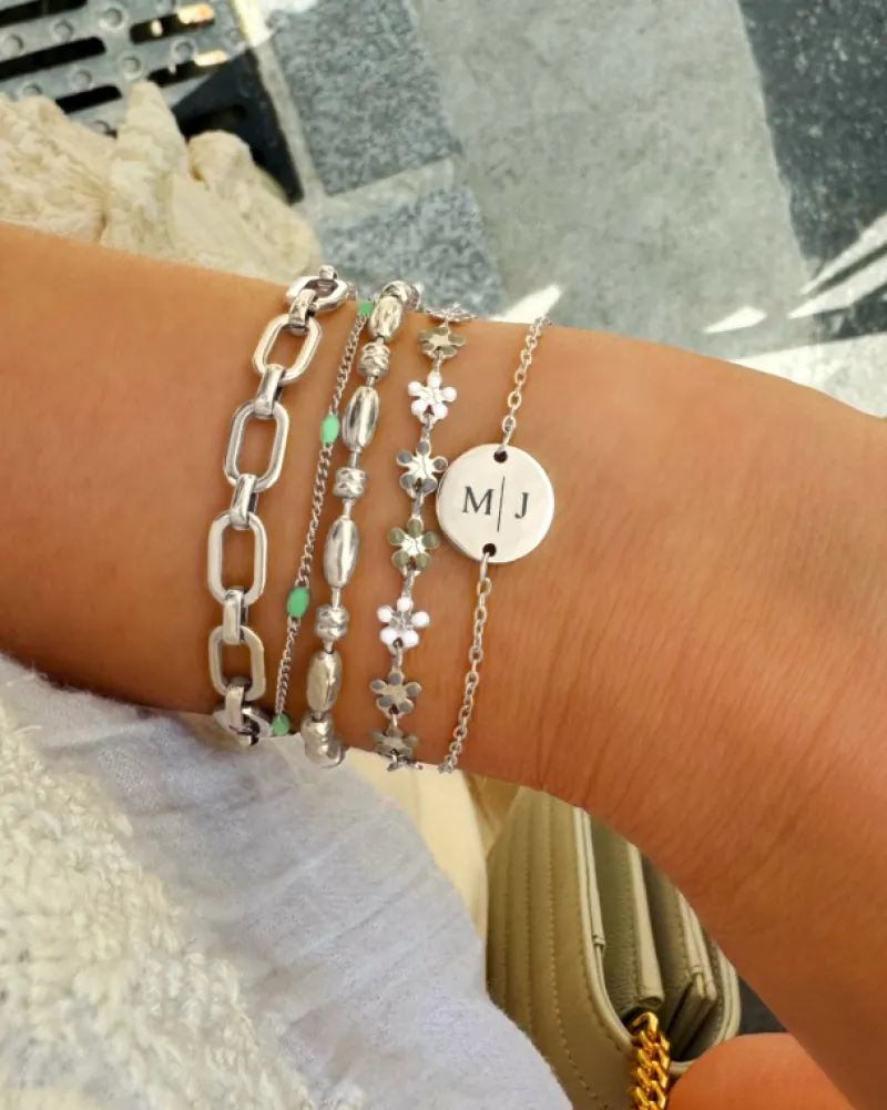 Finaste Armband Met Bolletjes groen Sale