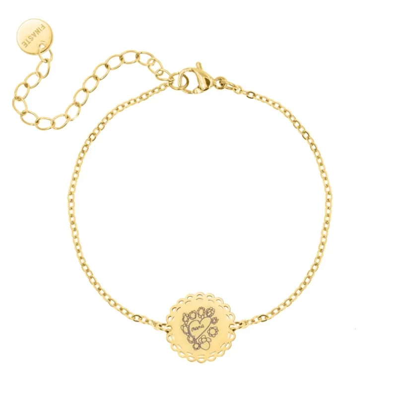 Finaste Armband met handschrift of tekening goudkleurig Outlet