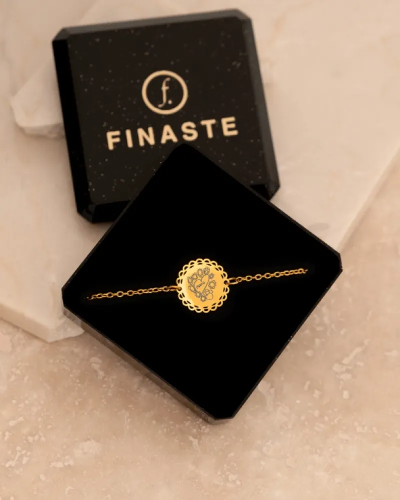 Finaste Armband met handschrift of tekening goudkleurig Outlet