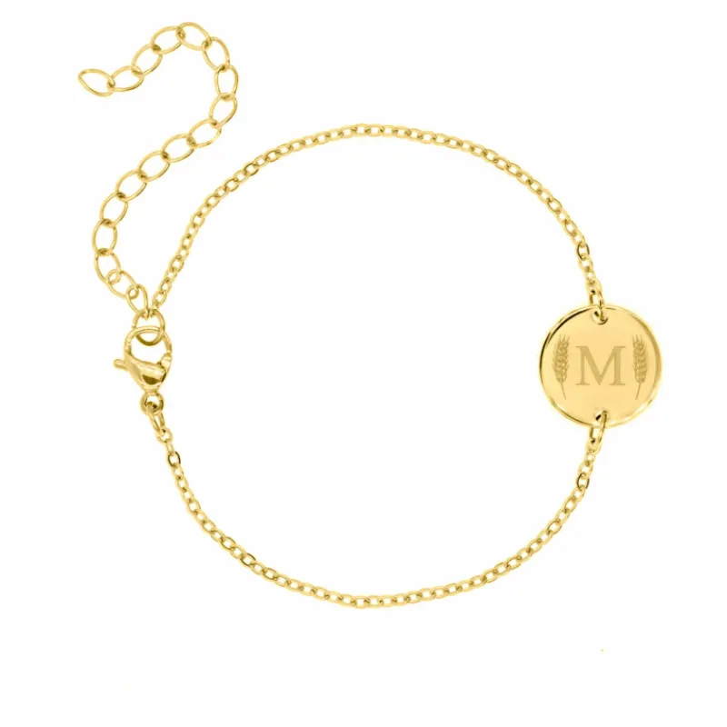 Finaste Armband met letter goud kleurig Online