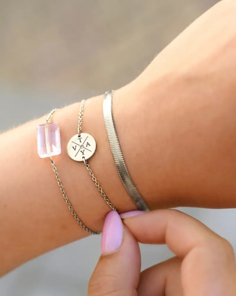 Finaste Armband met roze steen Best