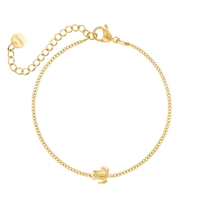 Finaste Armband met schildpad goudkleurig Fashion