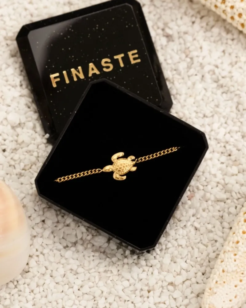 Finaste Armband met schildpad goudkleurig Fashion