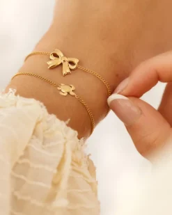 Finaste Armband met strikje goudkleurig Best
