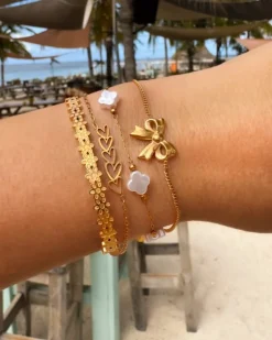 Finaste Armband met strikje goudkleurig Best