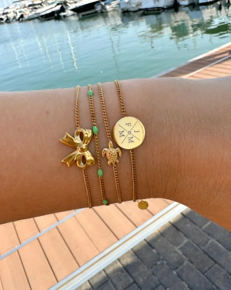 Finaste Armband met strikje goudkleurig Best