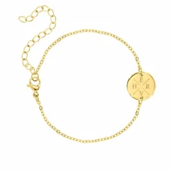 Finaste Armband Met Vier Initialen Goud Kleurig Outlet