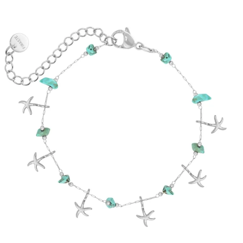 Finaste Armband met zeesterren turqouise Fashion