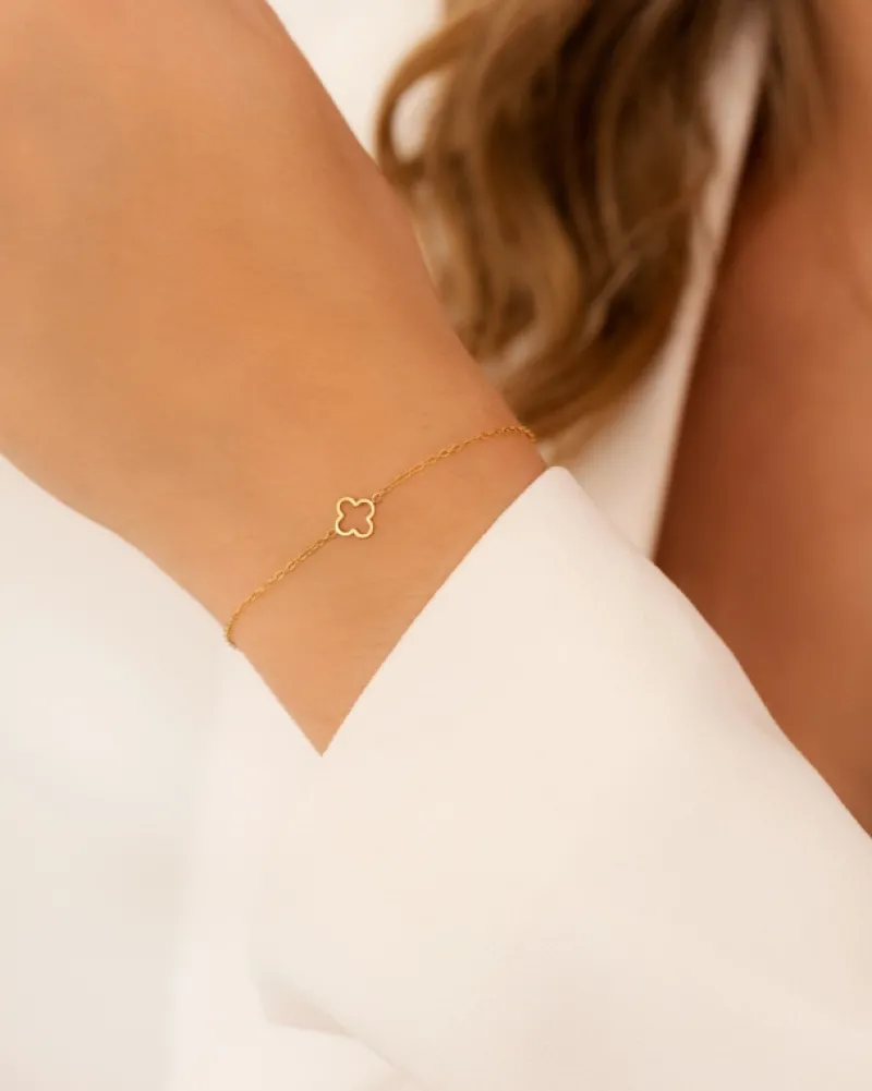 Finaste Armband mini clover goudkleurig Hot