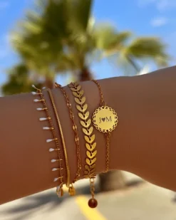 Finaste Armband mini snake chain goudkleurig Sale