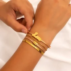 Finaste Armband mini snake chain goudkleurig Sale