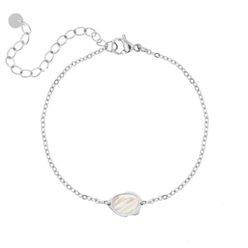 Finaste Armband parelmoer kleur zilver Clearance