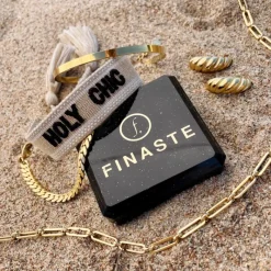 Finaste Armband platte chain goud kleurig Outlet