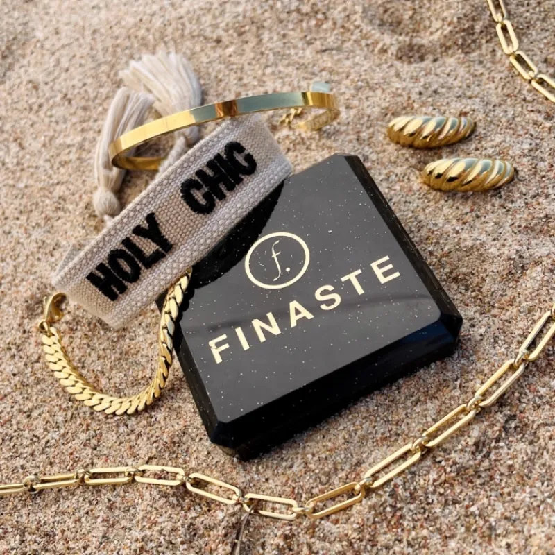 Finaste Armband platte chain goud kleurig Outlet