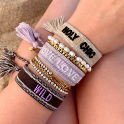 Finaste Armband platte chain goud kleurig Outlet