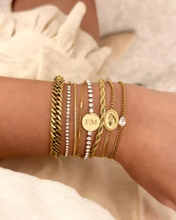 Finaste Armband Schakeltjes Mix Goudkleurig Best